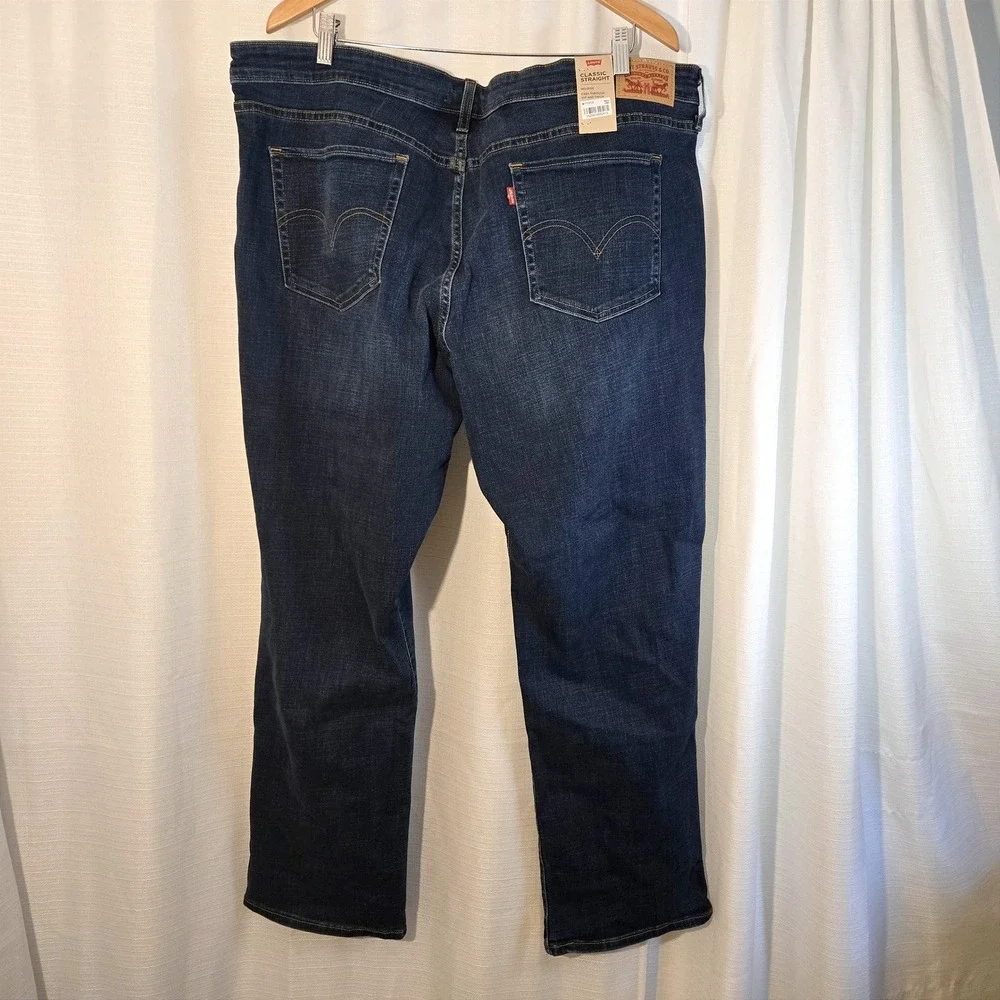 Levi Strauss & Co 414 Classic Straight Mid Rise Easy Through Hip Thigh Jeans 24W